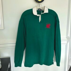 Polo by Ralph Lauren Green and White Long Sleeve Top